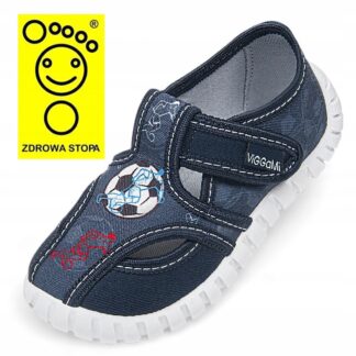 Kapcie dziecięce Viggami TUBIŚ football, pantofle do żłobka r. 27/16,8 cm